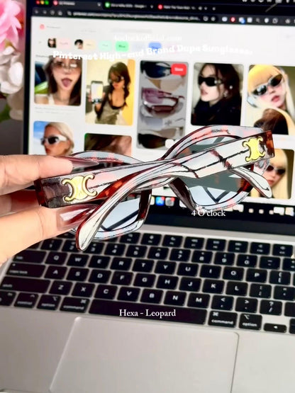 S21: Pinteresty High-End Brand Dupe Sunglasses - Leopard (with box)