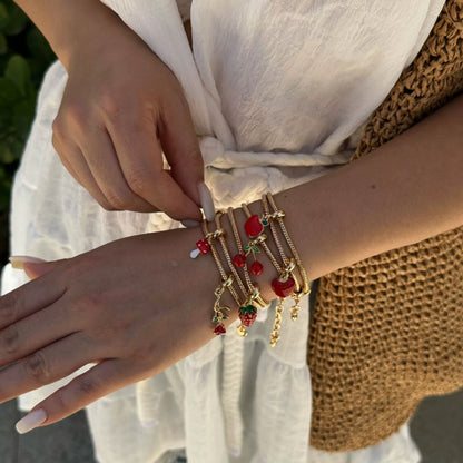 BN56: 18K Gold Plated Premium Stainless Steel Charm Bracelet