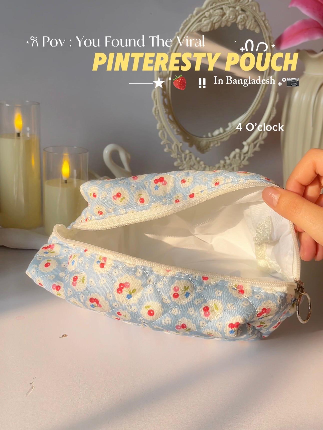 1. Pinteresty Makeup Bag: Cherry Blue