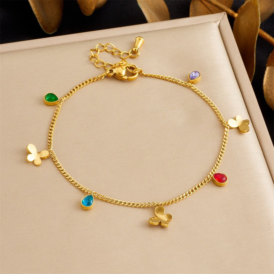BN20: 18K Gold Plated Premium Stainless Steel Charm Bracelet