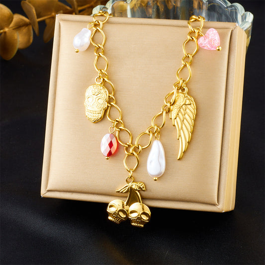 CN06: 18K Gold Plated Premium Stainless Steel Charm Necklace