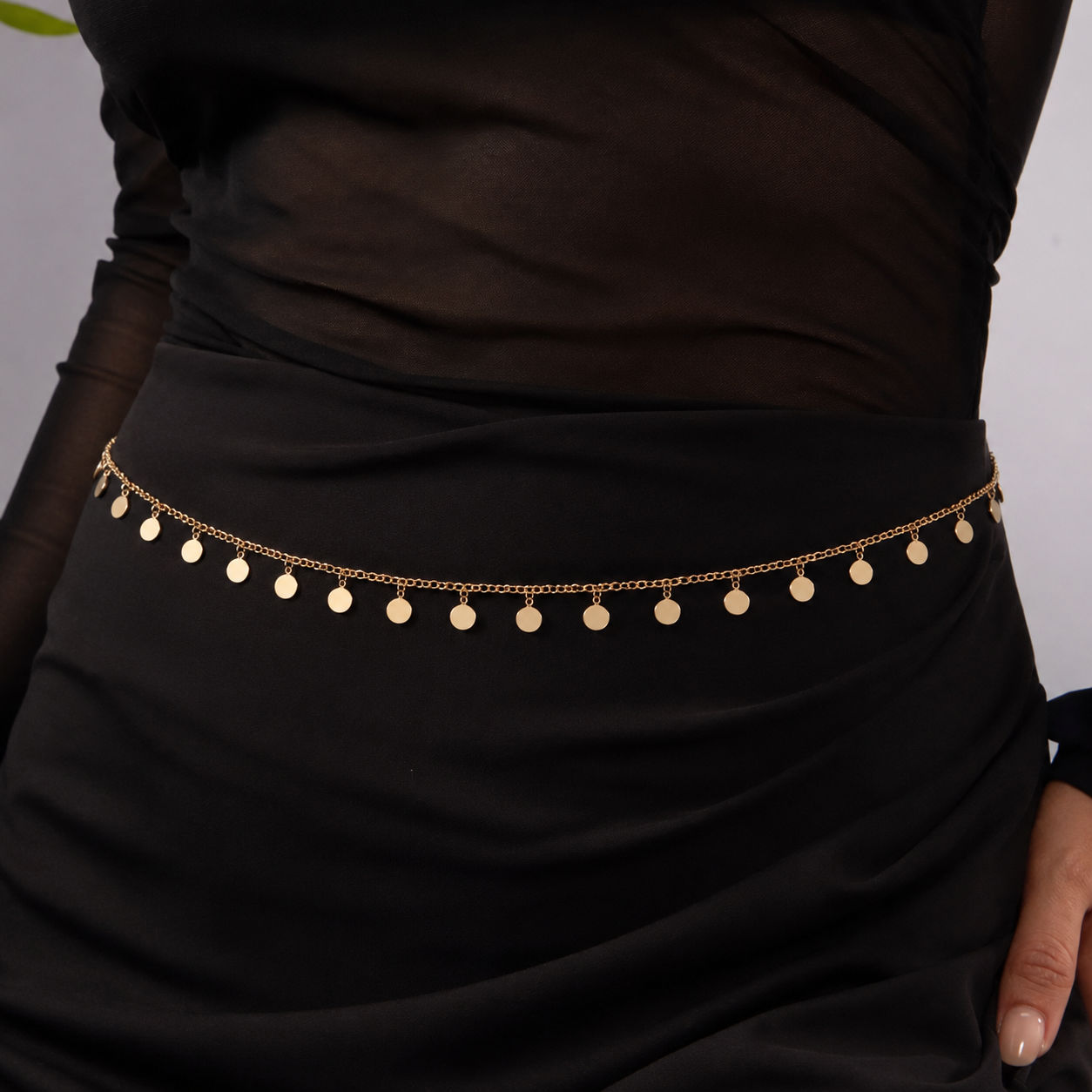 WC33: Pinteresty Waist Chains: Small Disc (Gold)