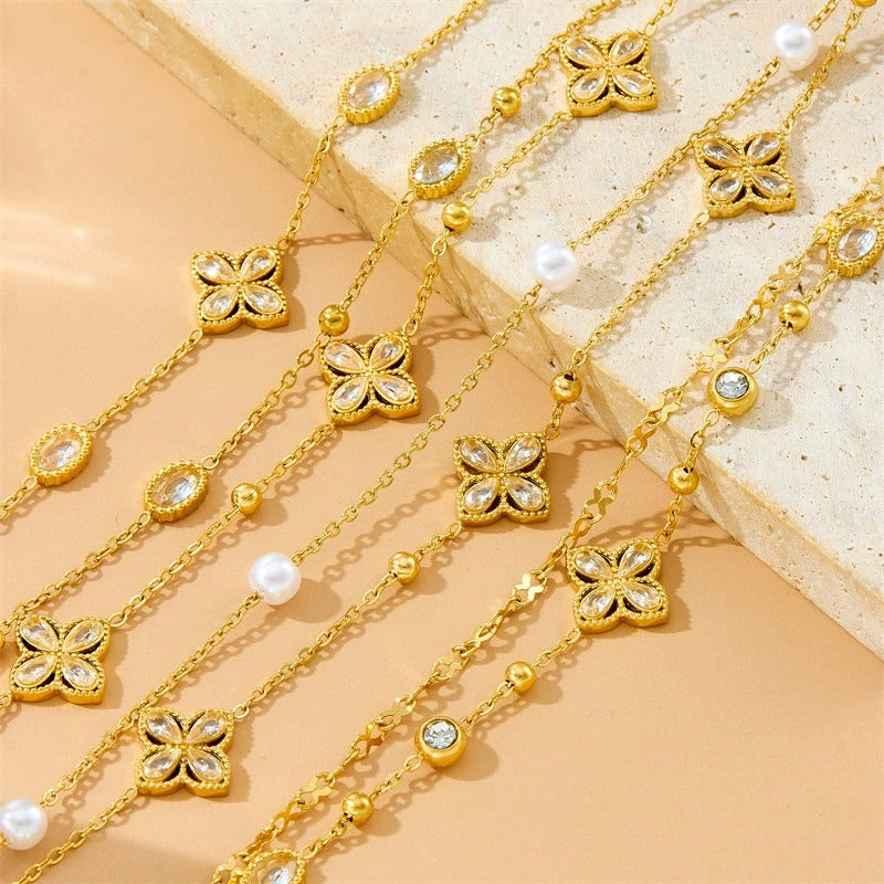 BN12: 18K Gold Plated Premium Stainless Steel Charm Bracelet
