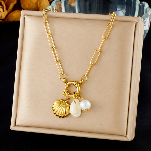CN19: 18K Gold Plated Premium Stainless Steel Charm Necklace