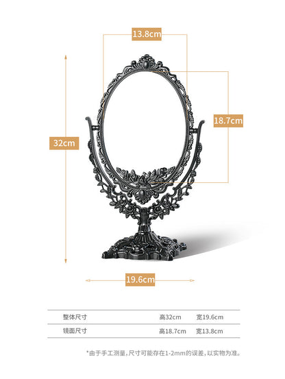 M25: Vintage Mirror: Vintage Oval: Black