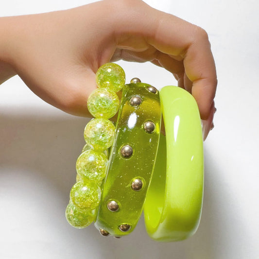 HC203: Trendy Resin Bangle Set (3 pcs)