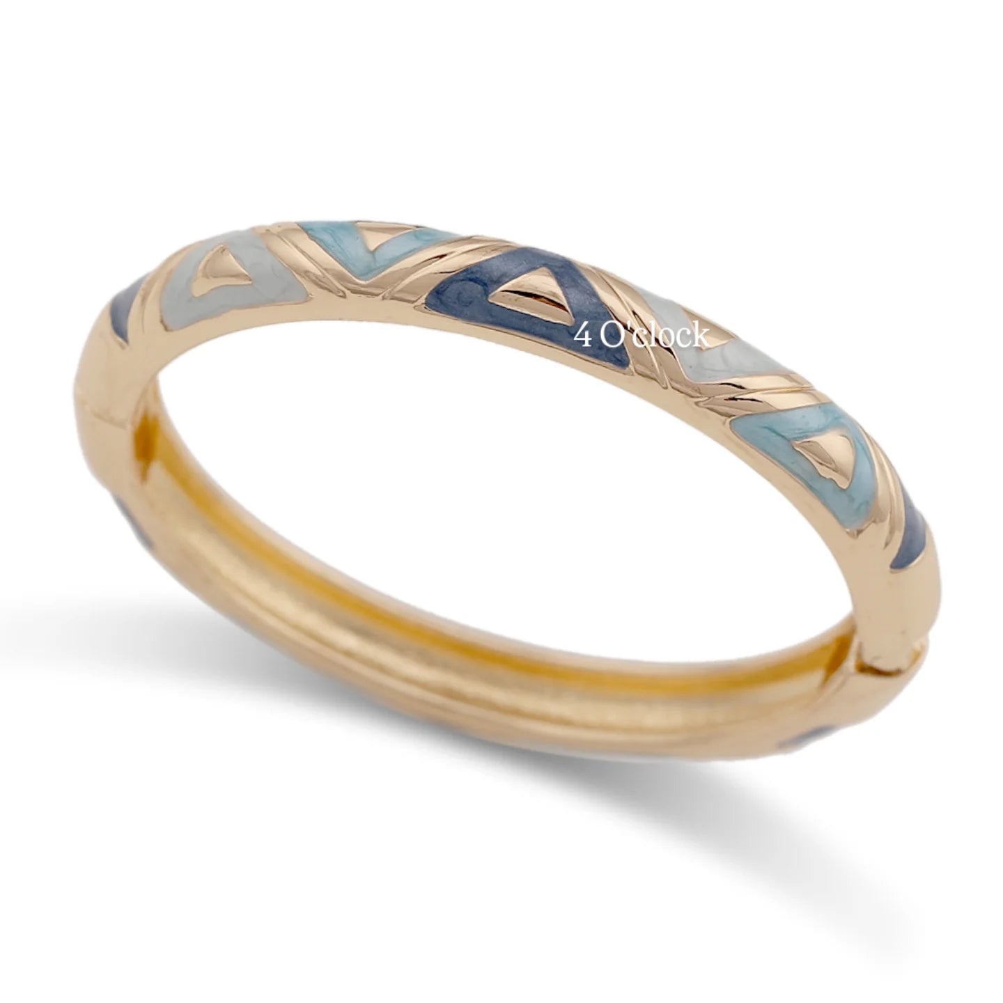 VC81: Vintage Victorian Enamel Bangles : Powder Sky