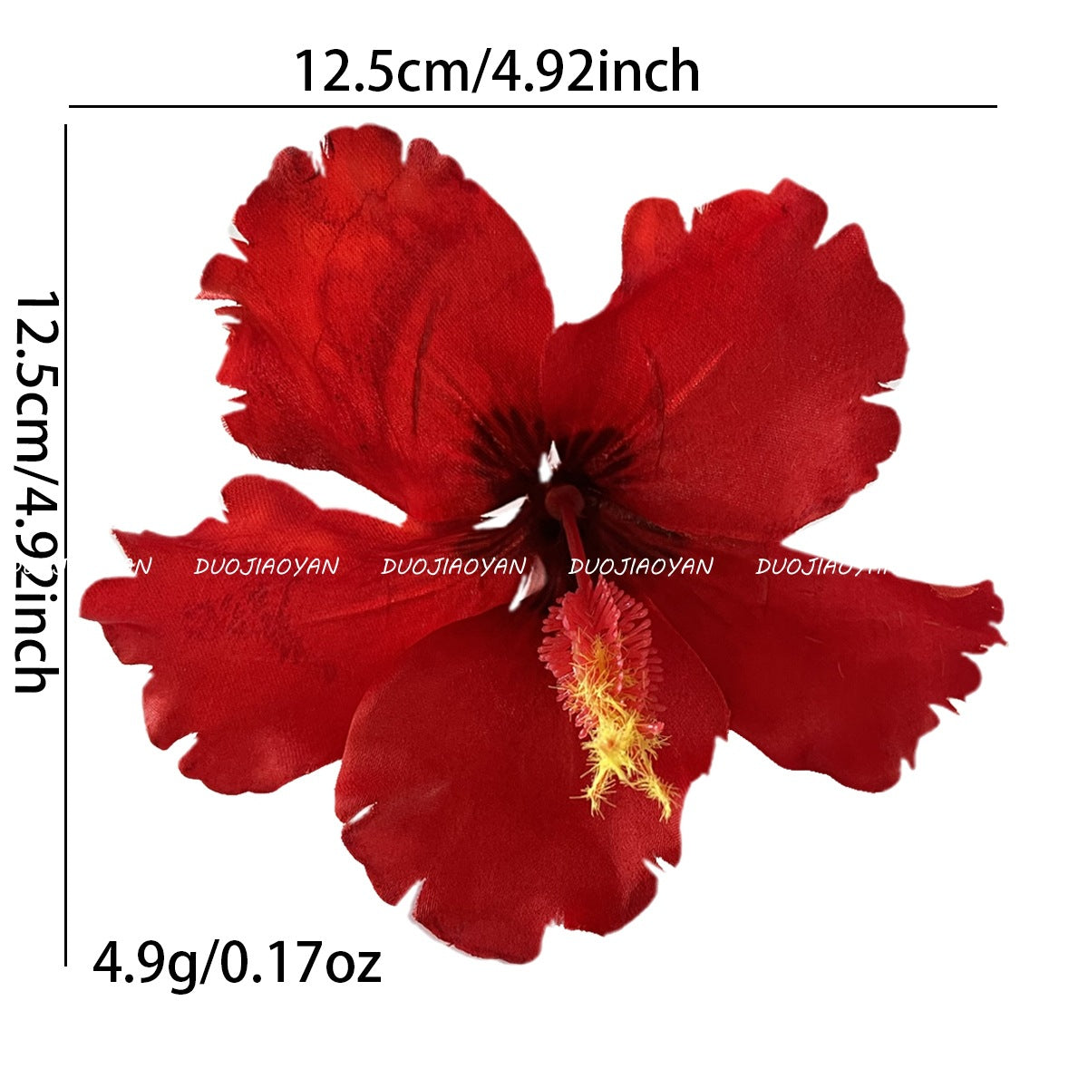 Hibiscus Flower Side Hair Clip: Champagne