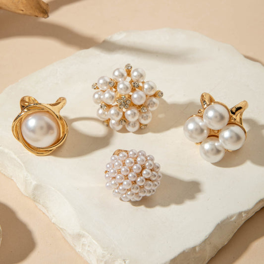 RS162: Maximalistic Finger Ring Sets (Golden) - 4pcs
