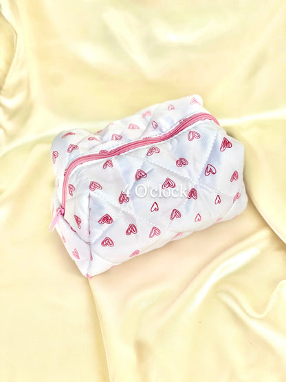 🎀 25.Pinteresty Makeup Bag: Pink Love Heart 🫧