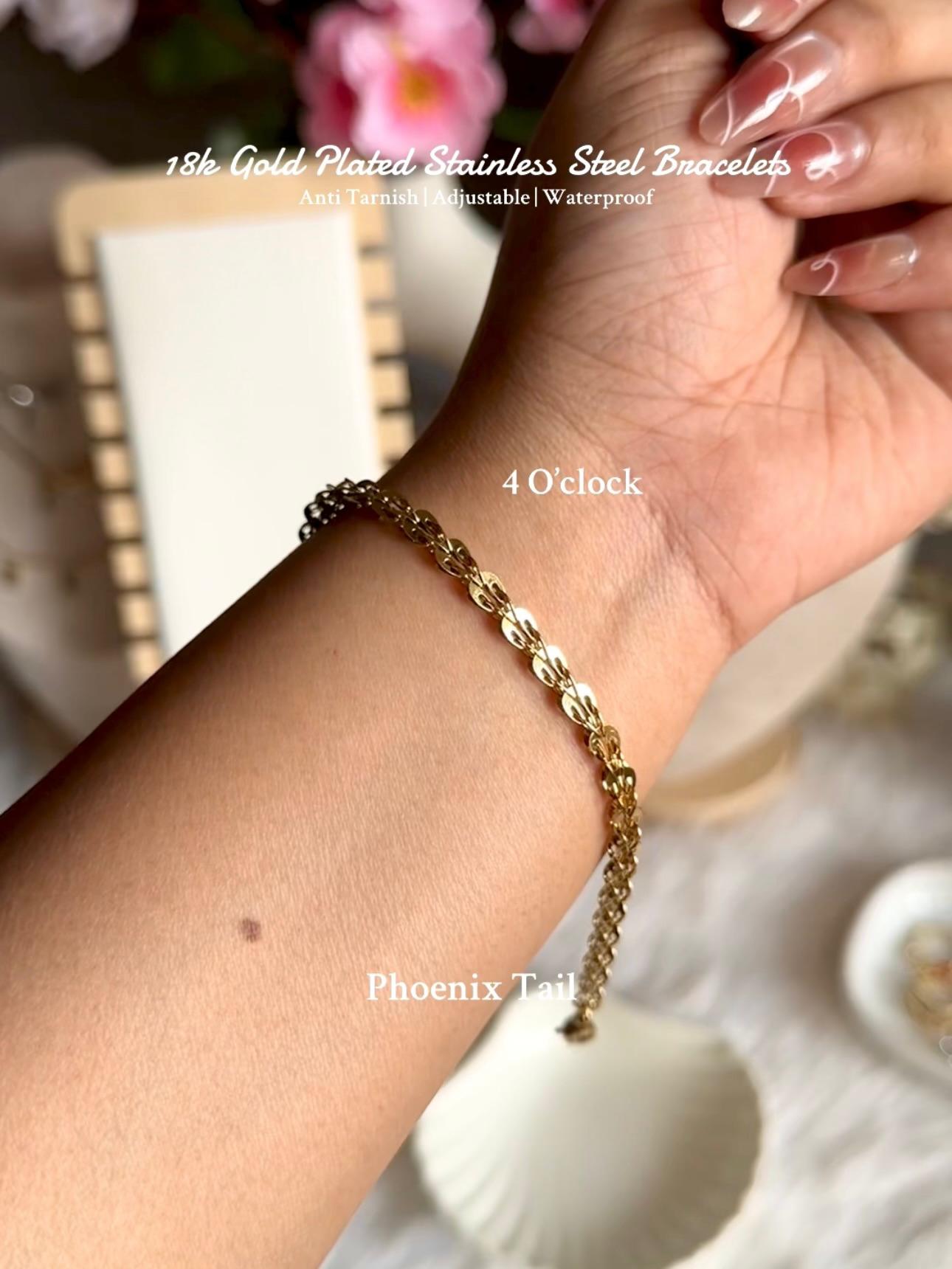 B17⚜️18k Gold Plated Stainless Steel Bracelet: Phoenix Tail✨