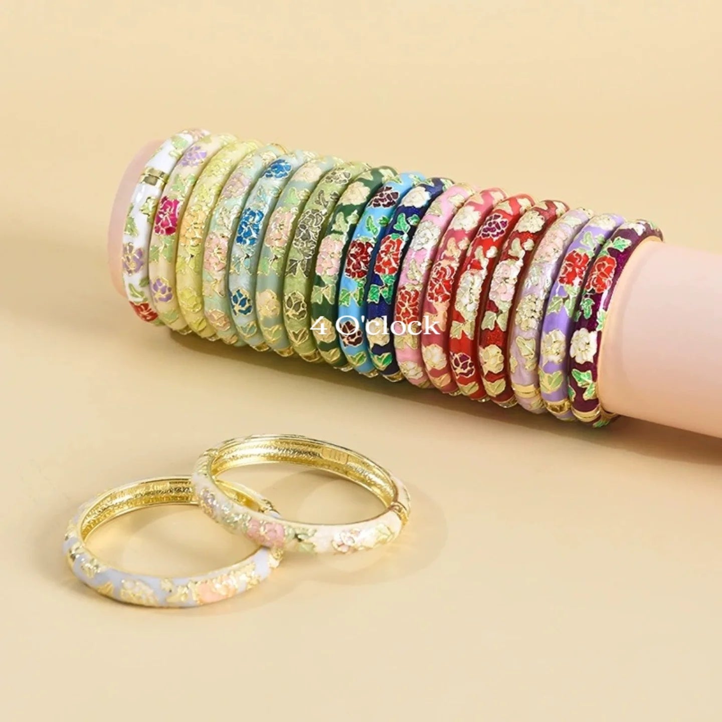 ✨🦢VC100: Vintage Victorian Enamel Bangles : Lilac Dream  🌸🕯️