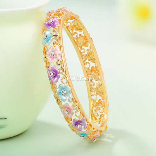 ✨🏰VC24: Cloisonné Vintage Victorian Bangles : Multicolor 🌸🕯️