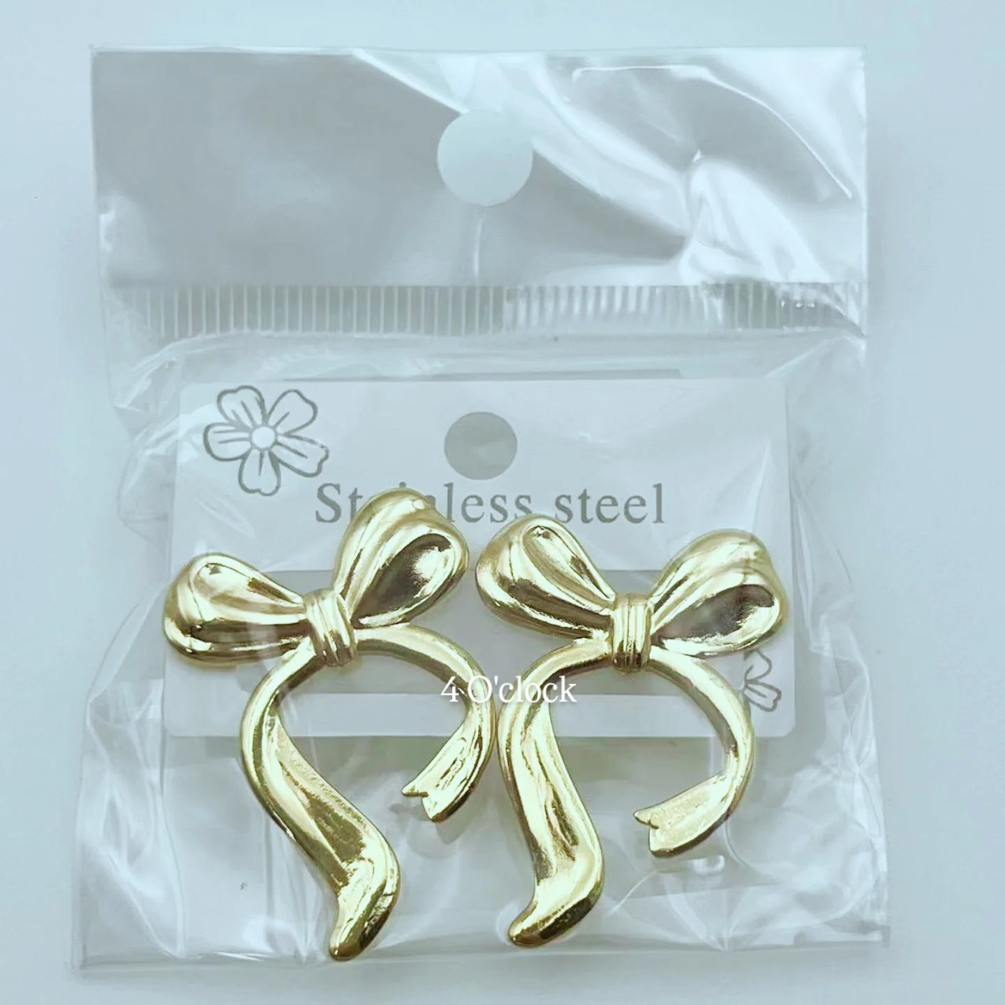 GE01 : 💫Stainless Steel Earrings: Ribbon Bow💫