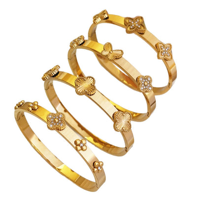 CB36: 18k Gold Plated Premium Stainless Steel Cuff Bangles