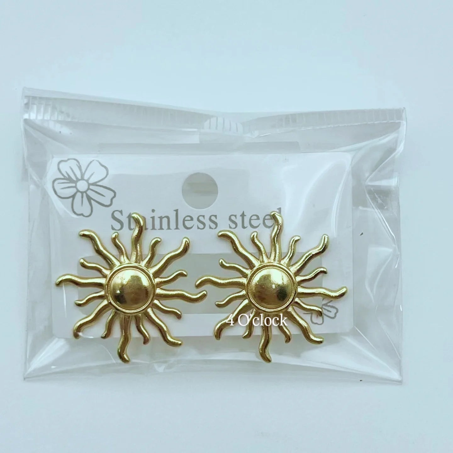 GE11 : 💫Stainless Steel Earrings: Royal Sun 💫