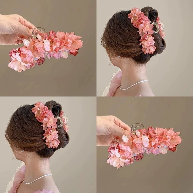 Hydrangea Petal Hairclaws: Dark Pink