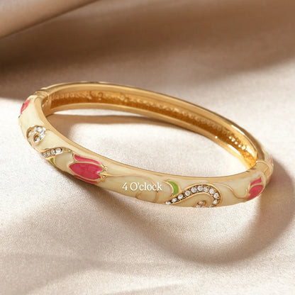 ✨🦢VC195: Vintage Victorian Enamel Bangles : Lemon Glow 🌸🕯️