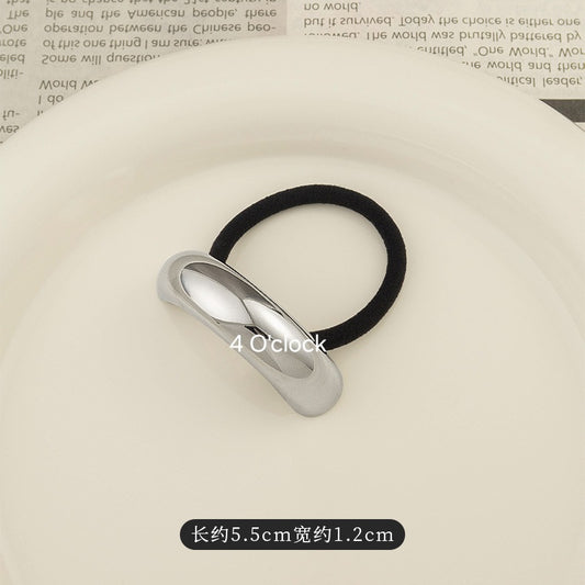Pinteresty Chunky Hairband: Semicircle Silver