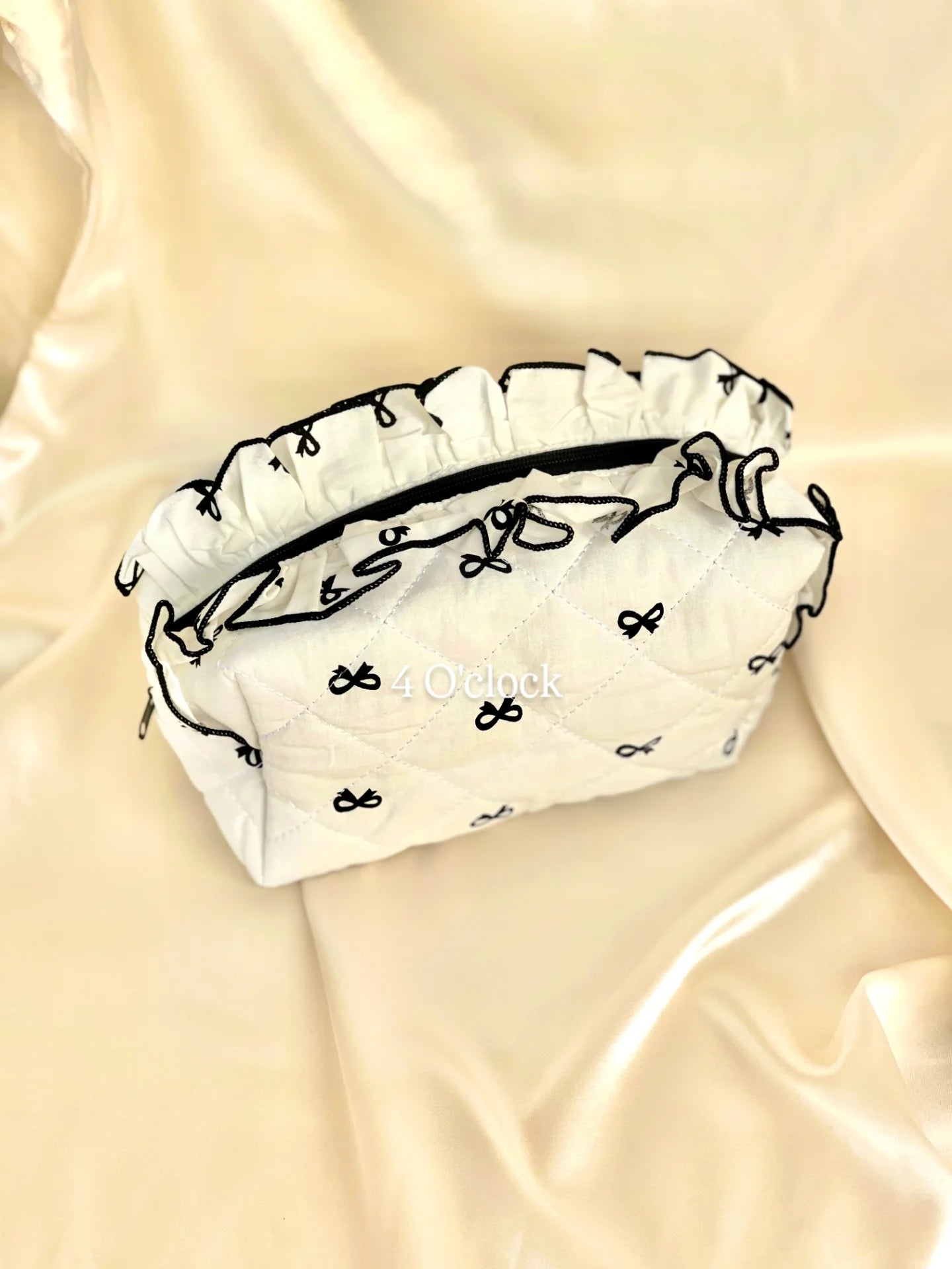 🎀10. Pinteresty Makeup Bag: Black Bow🫧