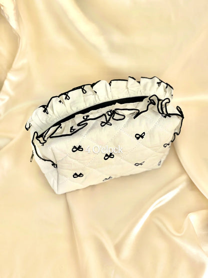 🎀10. Pinteresty Makeup Bag: Black Bow🫧