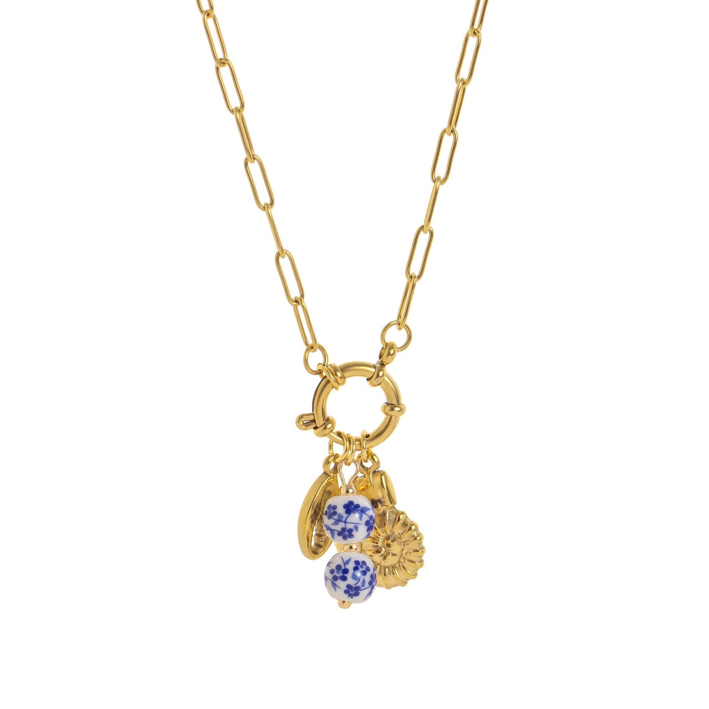 CN63: 18K Gold Plated Premium Stainless Steel Charm Necklace