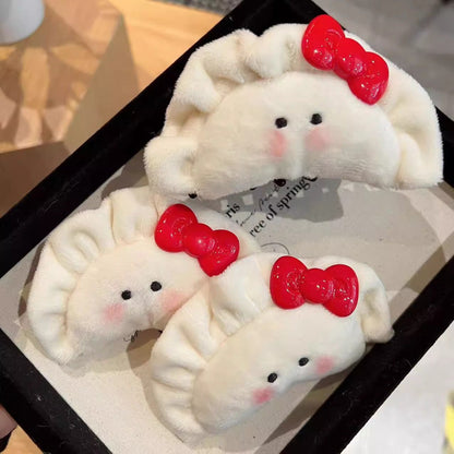 Fluffy Bow Dumpling Hairclaw