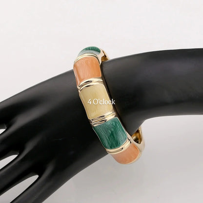VC78: Vintage Victorian Enamel Bangles : Silky Sage