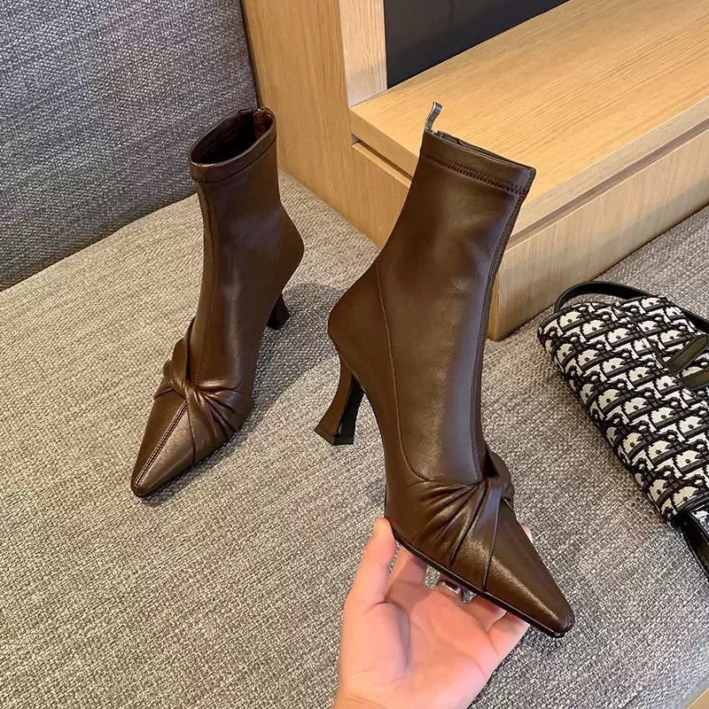 Ankle Bow Boots: Black, Brown, Off-white (PRE ORDER ONLY)