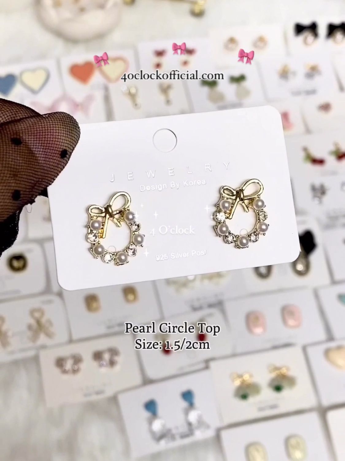 🫰🏻Korean Earrings: Pearl Circle Top✨