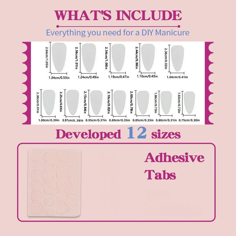 N34: Press On Nails: Stiletto Champagne Gold (24 Pcs) - With FREE glue stickers.