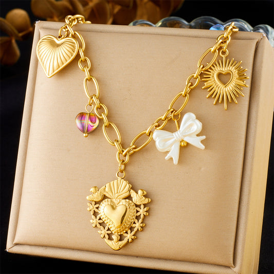 CN14: 18K Gold Plated Premium Stainless Steel Charm Necklace