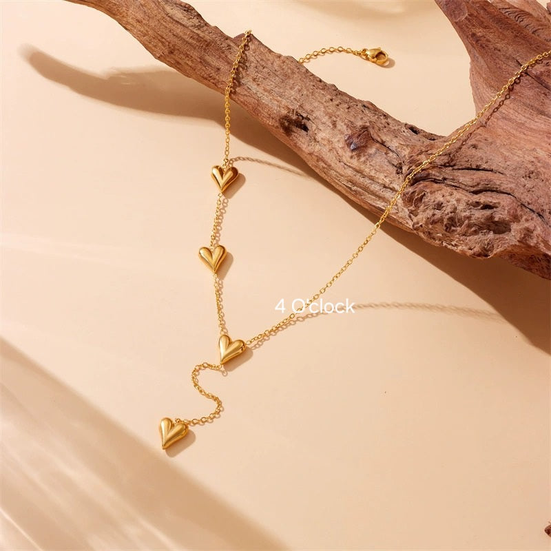 CS19: 18K Gold Plated Premium Stainless Steel Charm Necklace