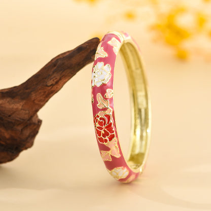 ✨🦢VC91: Vintage Victorian Enamel Bangles : Rosy Sonata  🌸🕯️