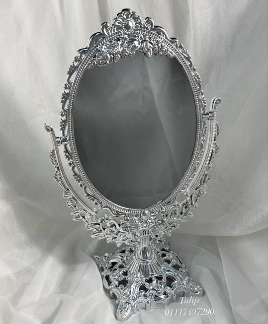 M29: Vintage Mirror: Vintage Oval: Silver
