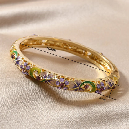 ✨🦢VC167: Vintage Victorian Enamel Bangles : Orchid 🌸🕯️