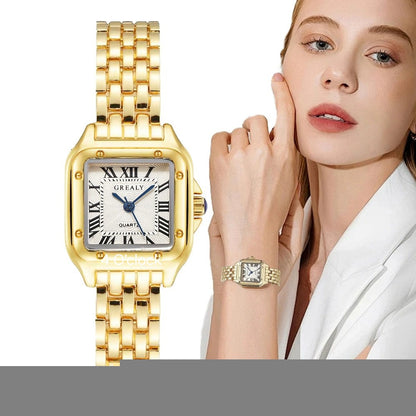 W05: GREALY Branded Wrist Watch: Gold (WITH BOX)