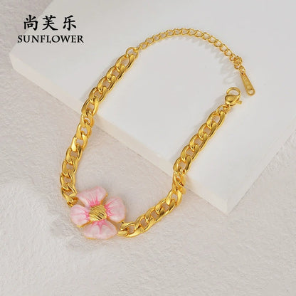 BN34: 18K Gold Plated Premium Stainless Steel Charm Bracelet