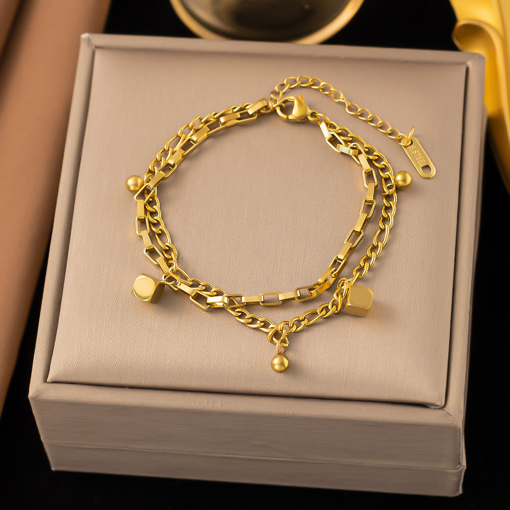 B103: 18k Gold Plated Stainless Steel Minimalist Bracelet