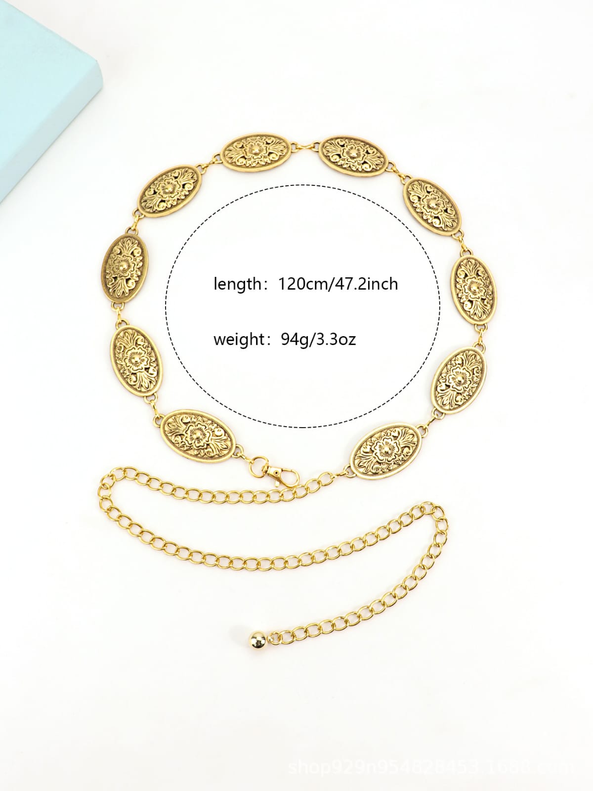 WC17: Pinteresty Waist Chains: Peony Oval (Golden)