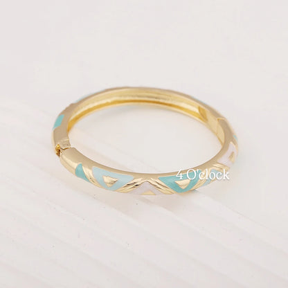 VC84: Vintage Victorian Enamel Bangles : Moonlit Ivory
