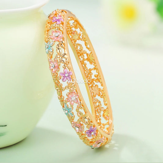 ✨🏰VC04: Cloisonné Vintage Victorian Bangles : Powder Blue 🌸🕯️