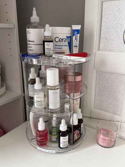 360° Rotating Makeup Organizer