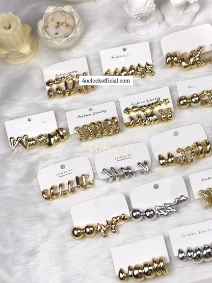 Golden Earrings sets: 02