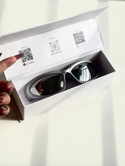 S32: Pinteresty Y2K Star sunglasses : Transparent (with box) Unisex