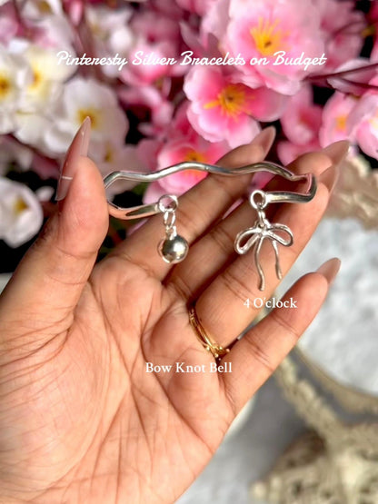 Pinteresty Silver Bracelets: Bow Knot Bell✨