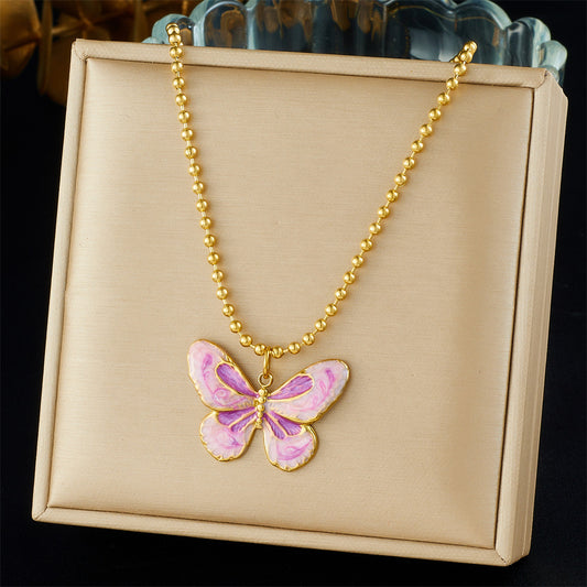 CN47: 18K Gold Plated Premium Stainless Steel Charm Necklace