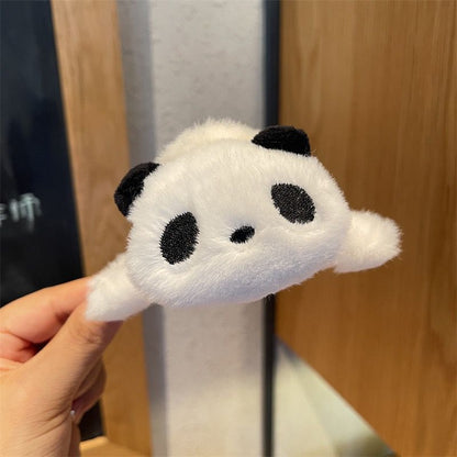 Plushy Panda Hairclaws: White