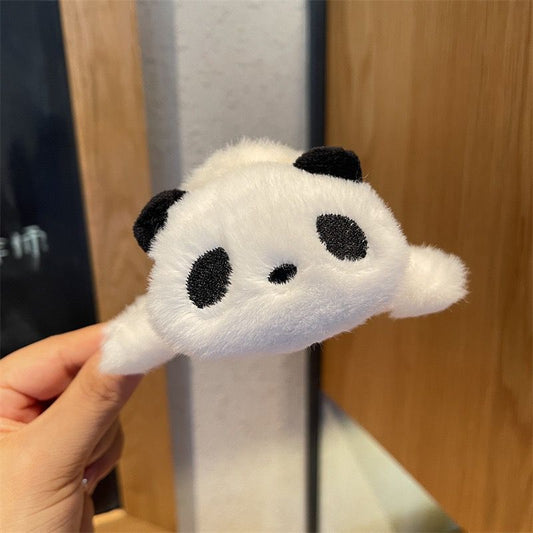 Plushy Panda Hairclaws: White