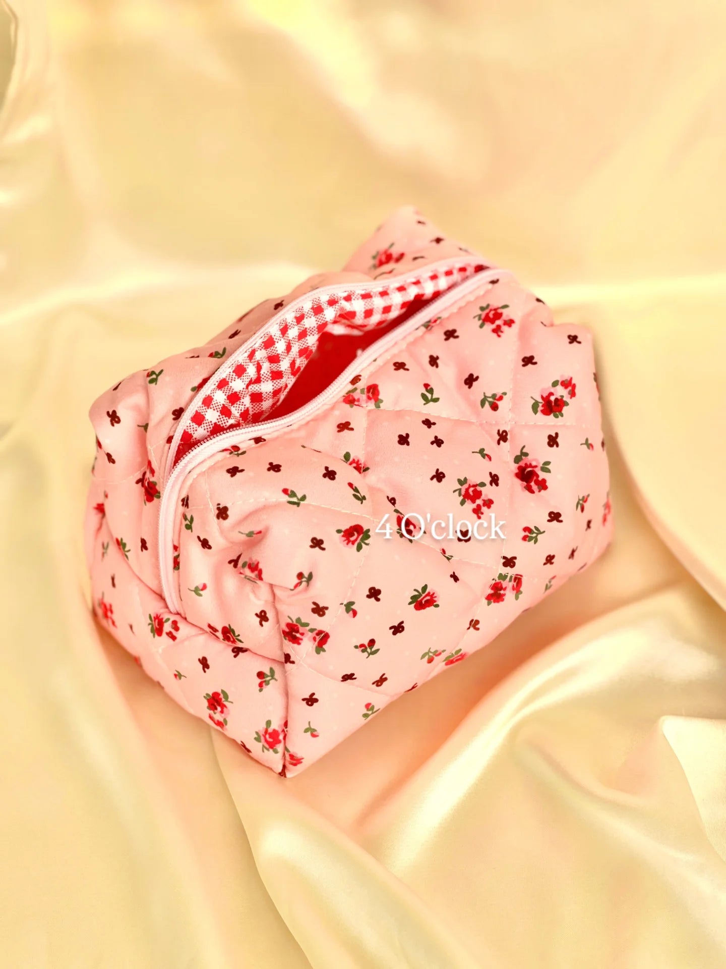 🎀 28.Pinteresty Makeup Bag: Pink Roses 🫧